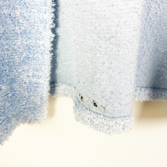 WaWa fuzzy blue knit full length cardigan size Medium - Picture 5 of 6